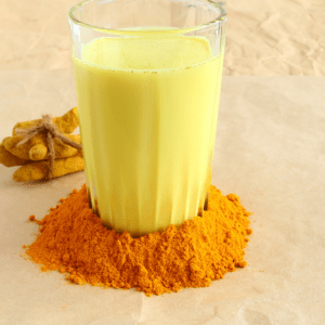 Turmeric Milk in a glass