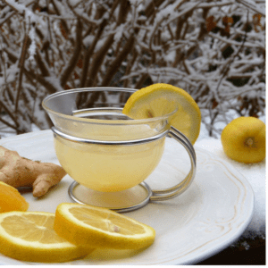 Ginger tea in a cup